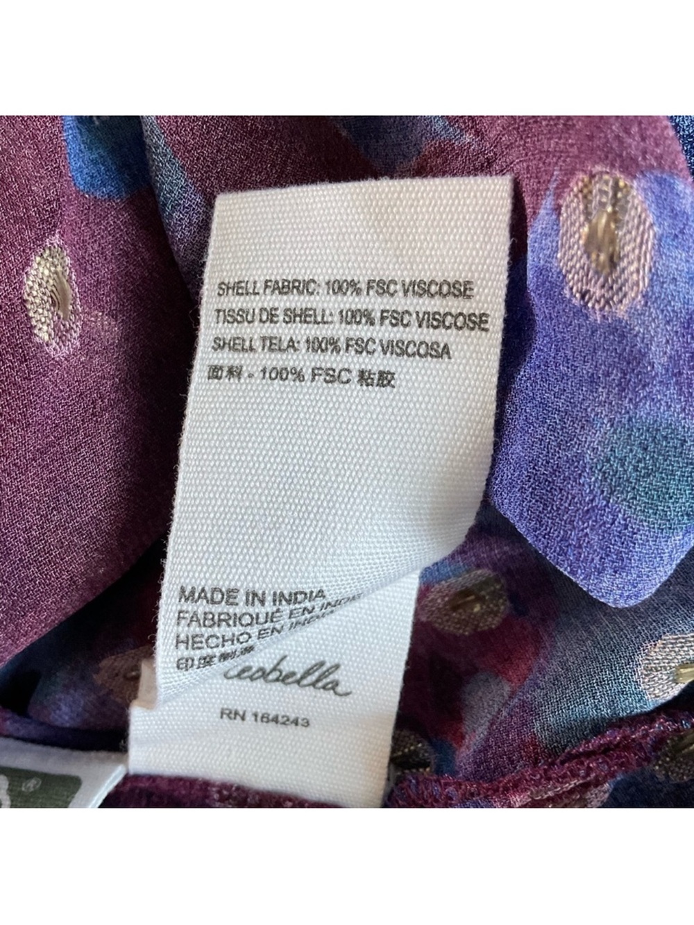 Cleobella Dara Top Purple Blue
Confetti Print Blouse Size XL - Picture 12 of 12
